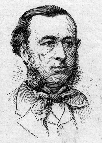 صورة الفيلسوف الفرنسي إلم ماري كارو (1826-1887). نقش في "" Le Monde Illustré "" رقم 883 بتاريخ 14 مارس 1874. بواسطة المدرسة الفرنسية