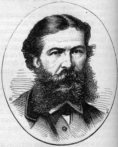 صورة لإرنست أنطوان أوغست هيبرت (1817-1908) ، رسام فرنسي. نقش في "" Le Monde Illustré "" رقم 890 بتاريخ 2 مايو 1874. بواسطة المدرسة الفرنسية