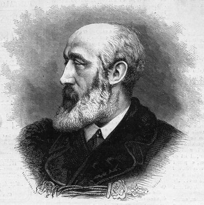صورة شخصية لإرنست فيديو (1821-1873) ، شاعر وروائي فرنسي. نقش في "" Le Monde Illustré "" رقم 865 بتاريخ 8 نوفمبر بواسطة المدرسة الفرنسية