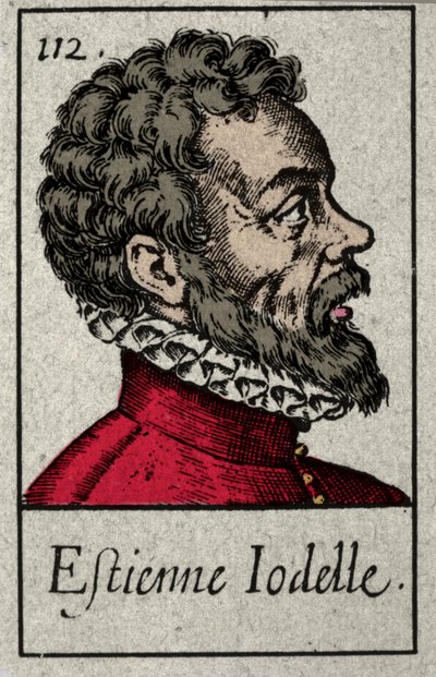 Portrait of Etienne Jodelle (1532-1573), French poet member of the Pleiade movement. Engraving of the 19th century. بواسطة المدرسة الفرنسية