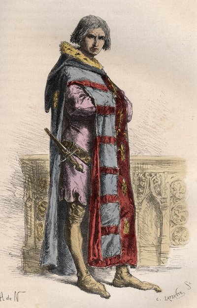 صورة لإتيان مارسيل ، تاجر وسياسي فرنسي (1315-1358) - إتيان مارسيل (1310-1358) عميد تجار باريس - نقش من "L'histoire de France قال لعجائب الدنيا" - بقلم فرانسوا جيزو - 1872 -1876 بواسطة المدرسة الفرنسية
