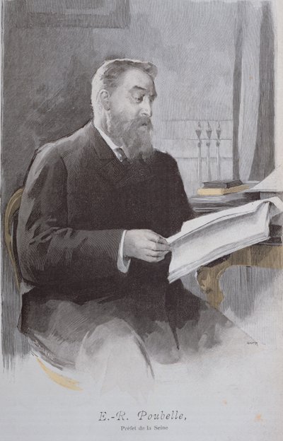 صورة يوجين بوبيل (1831-1907) ، من لا ريفو إيلوستري. 15 يونيو 1893 (نقش الألوان) بواسطة المدرسة الفرنسية