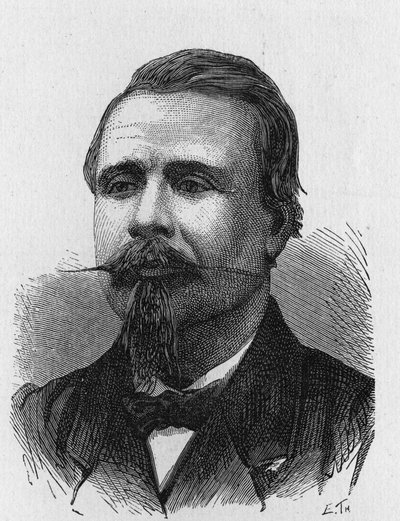 صورة لأوجين جودار (1827 - 1890) ، فنان طيران فرنسي - في ألبوم العلوم ؛ علماء لامعون الاكتشافات العظيمة "" "1896. بواسطة المدرسة الفرنسية