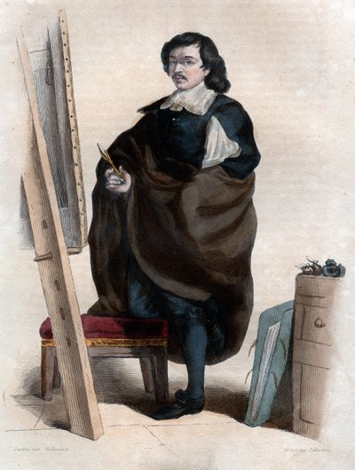 صورة ل Eustache Le Sueur أو Lesueur (1617-1655) ، رسام فرنسي. بواسطة المدرسة الفرنسية