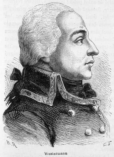 صورة فرانسوا جوزيف ويسترمان ، الجنرال الفرنسي (1751-1794) - في "L'Histoire de France" "هنري مارتن بواسطة المدرسة الفرنسية