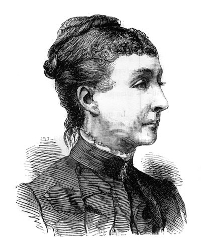 صورة لفرانسواز ماري أميلي دورلينز ، دوقة شارتر (1844-1925). نقش في "" Le Monde Illustré "، ٢٦ يونيو ١٨٨٦. بواسطة المدرسة الفرنسية