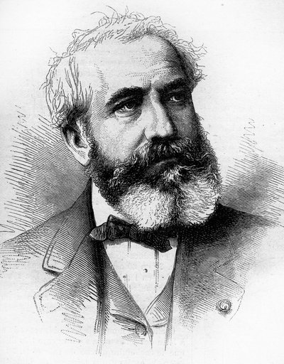 صورة لغابرييل جان أنطوان دفيود (1824-1881) ، مهندس معماري فرنسي. نقش في "" Le Monde Illustré "" رقم 1255 بتاريخ 16 أبريل 1881. بواسطة المدرسة الفرنسية