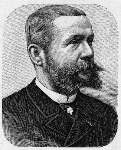 صورة لغاستون تيساندير (1843 - 1899) ، الطيران الفرنسي - في ألبوم de la Science "" ؛ علماء لامعون خيبات أمل كبيرة "" 1896. بواسطة المدرسة الفرنسية