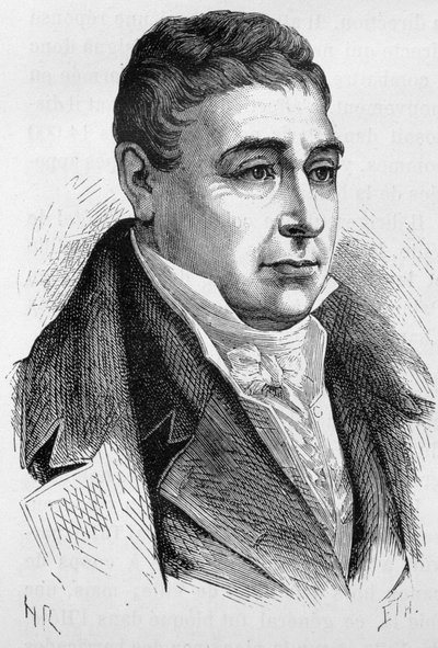 صورة للجنرال لا فاييت (لافاييت) (1757 - 1834) - في "" تاريخ فرنسا "" هنري مارتن بواسطة المدرسة الفرنسية