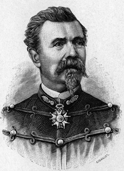صورة للجنرال دو ريفي - في ألبوم العلوم ؛ علماء لامعون الاكتشافات العظيمة "" "1896. بواسطة المدرسة الفرنسية