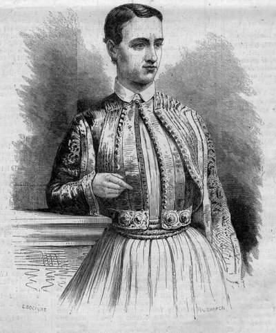 صورة لجورج الأول (جورج الدنمارك) (1845-1913) ، ملك اليونان. نقش في "" Le Monde Illustré "" رقم 340 بتاريخ 17 أكتوبر بواسطة المدرسة الفرنسية
