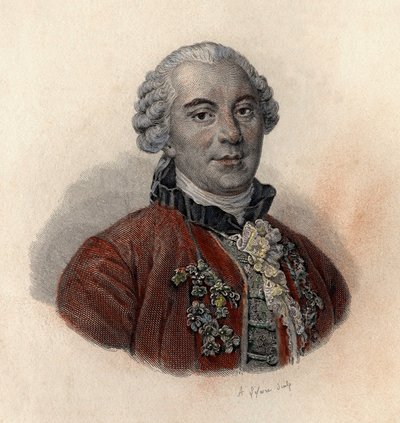 Portrait of Georges Louis Leclerc, Count of Buffon (1707-1788), French naturalist and writer. In “” Portraits of Useful Men”” بواسطة المدرسة الفرنسية