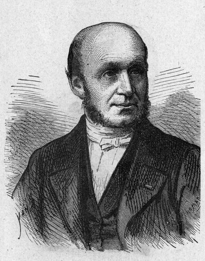 صورة لغيوم بنجامين دوشين دو بولوني (1806 - 1875) ، طبيب فرنسي - في ألبوم دي لا ساينس ؛ علماء لامعون الاكتشافات العظيمة "" "1896. بواسطة المدرسة الفرنسية