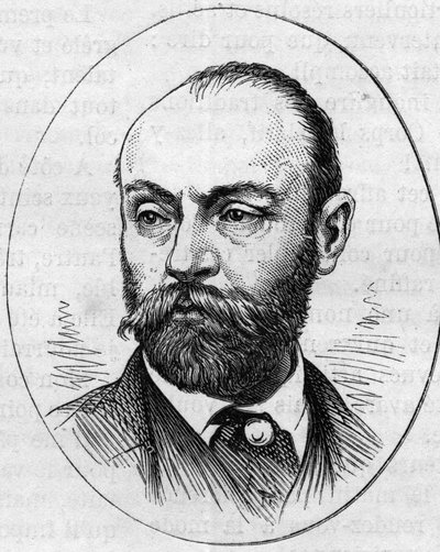 صورة لجوستاف رودولف كلارنس بولانجر (1824-1888) ، رسام فرنسي. نقش في "" Le Monde Illustré "" رقم 890 بتاريخ 2 مايو 1874. بواسطة المدرسة الفرنسية