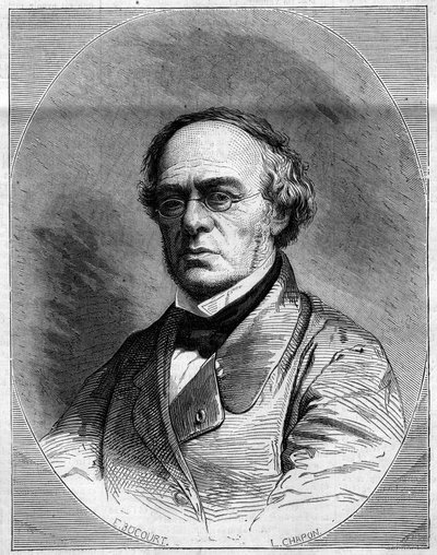 Portrait of Halevy (Jacques Fromental Levy, dit) (1799-1862), French composer. Engraving in “” Le Monde Illustré”” n°259 of March 29 بواسطة المدرسة الفرنسية