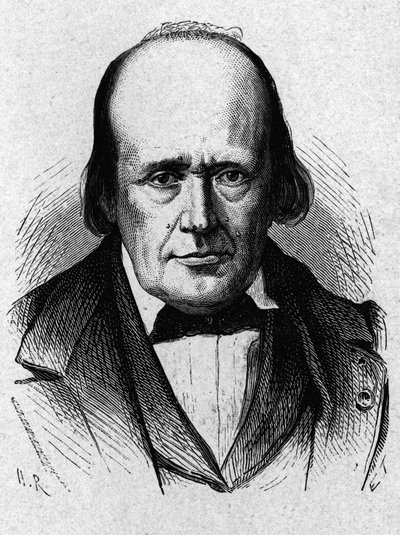 صورة هنري ميلن - إدواردز (1800 - 1885) ، عالم فيزيولوجي فرنسي - في ألبوم "" ألبوم de la Science ؛ علماء لامعون الاكتشافات العظيمة "" "1896. بواسطة المدرسة الفرنسية