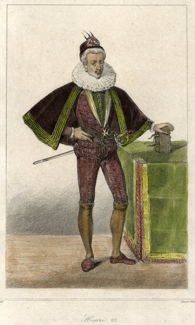 صورة لهنري الثالث (1551 - 1589) ، ملك فرنسا. بواسطة المدرسة الفرنسية