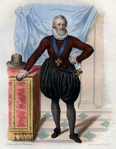 صورة لهنري الرابع (1553-1610) ، ملك فرنسا. بواسطة المدرسة الفرنسية