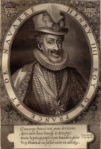 صورة هنري الرابع (1553-1610) ملك فرنسا - صورة هنري الرابع (1553-1610) ملك فرنسا - نقش القرن السابع عشر بواسطة المدرسة الفرنسية