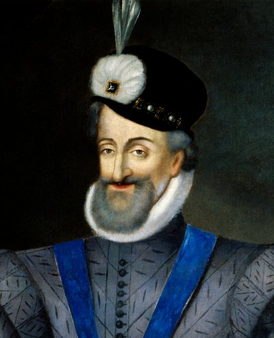 صورة لهنري الرابع (1553-1610) ملك فرنسا. التفاصيل. لوحة فرنسية مجهولة من القرن السابع عشر. زيت على قماش. خافت: 0،95x1،13 م. ذكر إلزامي: سولي سور لوار ، شاتو دي سولي بواسطة المدرسة الفرنسية