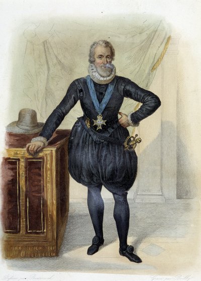 صورة هنري الرابع ، ملك فرنسا (1553-1610) - في "" Le Plutarque francais "، إد مينشيت بواسطة المدرسة الفرنسية