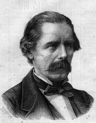 صورة هنري طومسون (1820-1904) ، طبيب إنجليزي ، جراح نابليون الثالث. نقش في "" Le Monde Illustré "" رقم 825 بتاريخ 1 فبراير 1873. بواسطة المدرسة الفرنسية