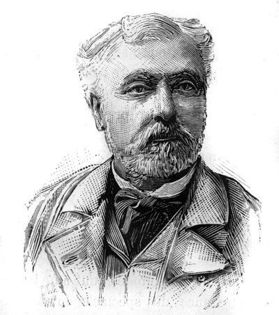 صورة Hyacinthe Laurent Theophile Aube (1826-1890) ، أميرال وسياسي فرنسي. نقش في "" Le Monde Illustré "" ، 16 يناير بواسطة المدرسة الفرنسية
