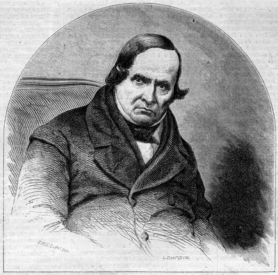 صورة جان بابتيست (جيوفاني باتيستا) نيكوليني (1782-1861) ، شاعر إيطالي. نقش في "" Le Monde Illustré "رقم 234 بتاريخ 5 أكتوبر بواسطة المدرسة الفرنسية