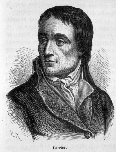 صورة جان بابتيست كارير (1756 - 1794) ، سياسيون فرنسيون - في "L'Histoire de France" "هنري مارتن بواسطة المدرسة الفرنسية