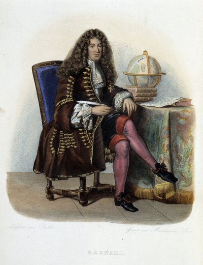 Portrait of Jean Francois Regnard, French writer and playwright (1655-1709) - in “” Le Plutarque francais””, by Mennechet بواسطة المدرسة الفرنسية