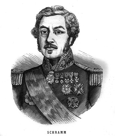 صورة جان بول آدم شرام (1789-1884) فرانسيه عام. نقش في "Les Illustrations De L'armee Francaise de 1789 a 1880" بواسطة المدرسة الفرنسية