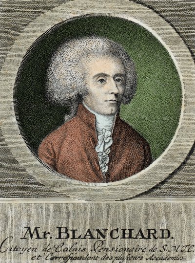 صورة جان بيير (جان بيير) بلانشارد (1753-1809) ، رائد الطيران الفرنسي. بواسطة المدرسة الفرنسية