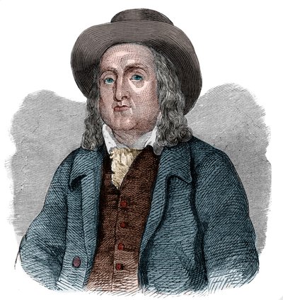 صورة لجيريمي بينثام (1748-1832) ، الفيلسوف الإنجليزي والاقتصادي والفقيه النظري. بواسطة المدرسة الفرنسية