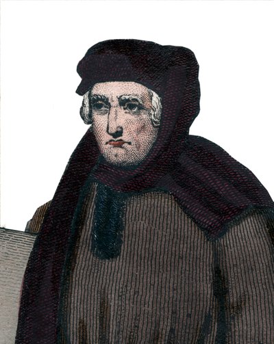 صورة لجون Froissart (1337-1404) ، المؤرخون الفرنسيون في فرنسا في العصور الوسطى. بواسطة المدرسة الفرنسية