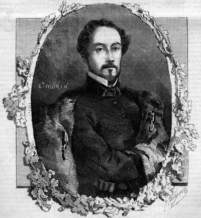 صورة خوان بريم واي براتس ، كونت رويس (1814-1870) ، جنرال إسباني وسياسي. نقش في "" Le Monde Illustré "رقم 151 بتاريخ 3 مايو 1860. بواسطة المدرسة الفرنسية