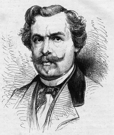 صورة لجول دي جونكور (1830-1870) ، كاتب فرنسي. نقش في "" Le Monde Illustré "" رقم 690 بتاريخ 2 يوليو 1870. بواسطة المدرسة الفرنسية