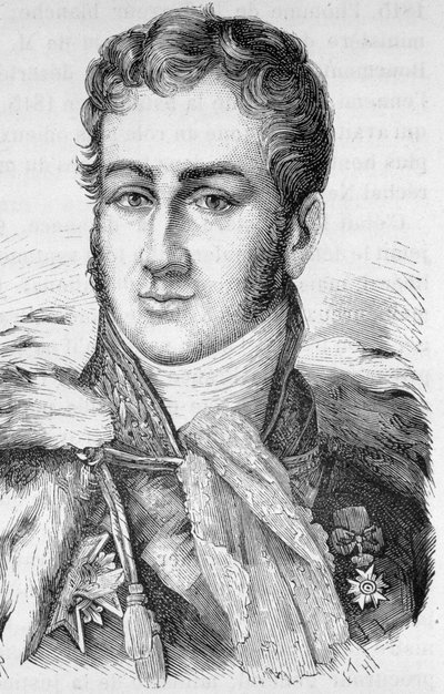 صورة لجول دو بوليجناك ، سياسي فرنسي (1780 - 1847) - في "L'Histoire de France" "هنري مارتن بواسطة المدرسة الفرنسية