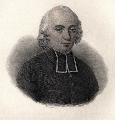 صورة شخصية لعالم الزراعة وعالم النبات الفرنسي لابي روزير (1734-1793). في "Portraits des Hommes Useful" بواسطة المدرسة الفرنسية