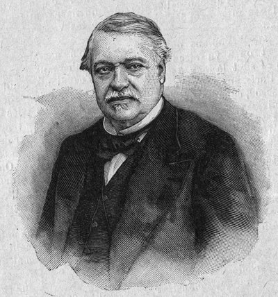 صورة ليون ساي (1826-1896) ، اقتصادي وسياسي فرنسي. نقش في "La gazette du dimanche" في 30 أبريل بواسطة المدرسة الفرنسية