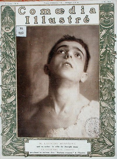 صورة ليونيد ماسين (1895-1979) ، رسم توضيحي للغلاف من مجلة 'Comedia Illustre' ، الخامس من مايو 1914 (لون ليثو) بواسطة المدرسة الفرنسية