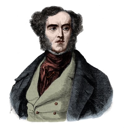 صورة اللورد جورج كافنديش بينتينك (1802-1848) ، رجل دولة ورياضي إنجليزي. بواسطة المدرسة الفرنسية