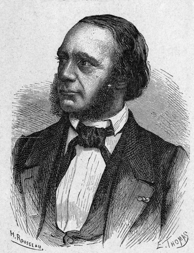 صورة لويس بريجيه (1804 - 1883) ، صانع ساعات ومخترع جهاز التلغراف - في ألبوم de la Science ؛ علماء لامعون الاكتشافات العظيمة "" "1896. بواسطة المدرسة الفرنسية