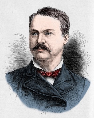 صورة لويس أونوريه (لويس هونور) فريشيت (1839-1908) ، شاعر وكاتب مسرحي كندي. نقش تشارلز جورج في "" Le Monde Illustré "رقم 1328 بتاريخ 9 سبتمبر 1882. بواسطة المدرسة الفرنسية