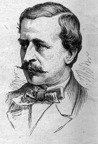 صورة لويس دي لومي (1815-1878) ، كاتب مقالات وأكاديمي فرنسي. نقش في "" Le Monde Illustré "" رقم 883 بتاريخ 14 مارس 1874. بواسطة المدرسة الفرنسية