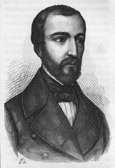 صورة م. دي فالوكس ، سياسي فرنسي (1811 - 1886). نقش من L