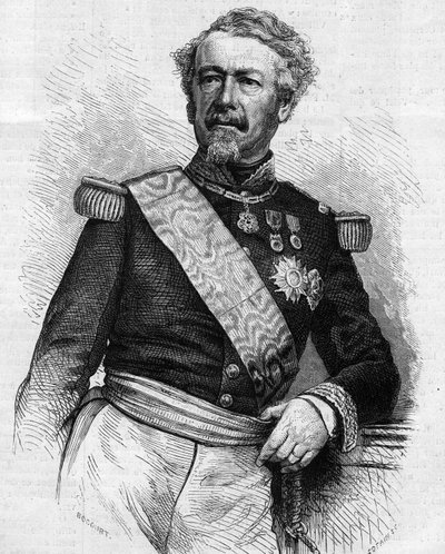 صورة لماريشال أدولف نيل (1802-1869) ، جندي وسياسي فرنسي. نقش في "" Le Monde Illustré "" رقم 645 بتاريخ 21 أغسطس 1869. بواسطة المدرسة الفرنسية