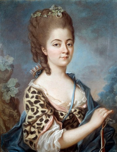 صورة لماري أورورا من ساكسونيا (1748-1821) جدة الكاتب جورج ساند لوحة للمدرسة الفرنسية في القرن الثامن عشر. بواسطة المدرسة الفرنسية
