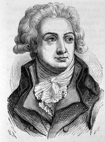 صورة لماري جان هيرولت دي سيشيل (1759-1794) ، سياسي فرنسي - في "L'Histoire de France" بواسطة هنري مارتن بواسطة المدرسة الفرنسية