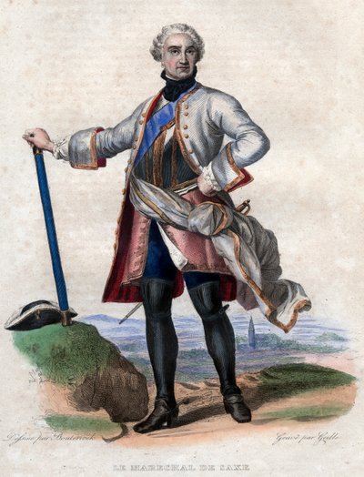 صورة موريس دي ساكس (1696-1750) ، الجيش الألماني في الخدمة الفرنسية والمارشال العام لفرنسا. بواسطة المدرسة الفرنسية