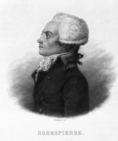 صورة لماكسيميليان روبسبير (1758 - 1794) - في "" ثورة مشتركة "بقلم تيير. القرن ال 19 بواسطة المدرسة الفرنسية